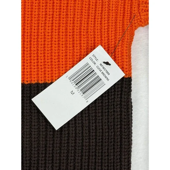 WEAR by Erin Andrews Cleveland Browns NFL Colorblock Sweater Womens Medium NEW - Picture 3 of 10